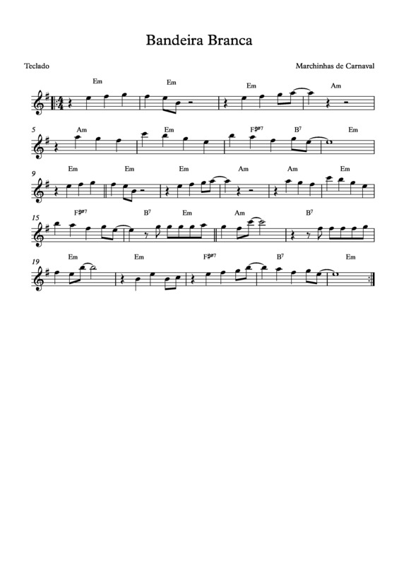 Partitura da música Bandeira Branca v.12