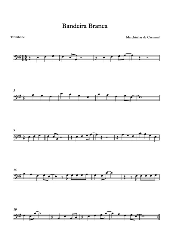 Partitura da música Bandeira Branca v.13