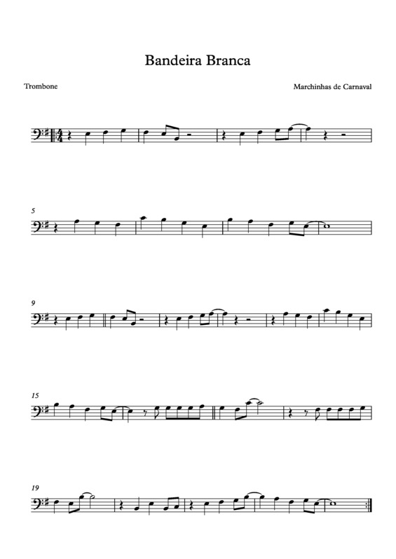 Partitura da música Bandeira Branca v.13