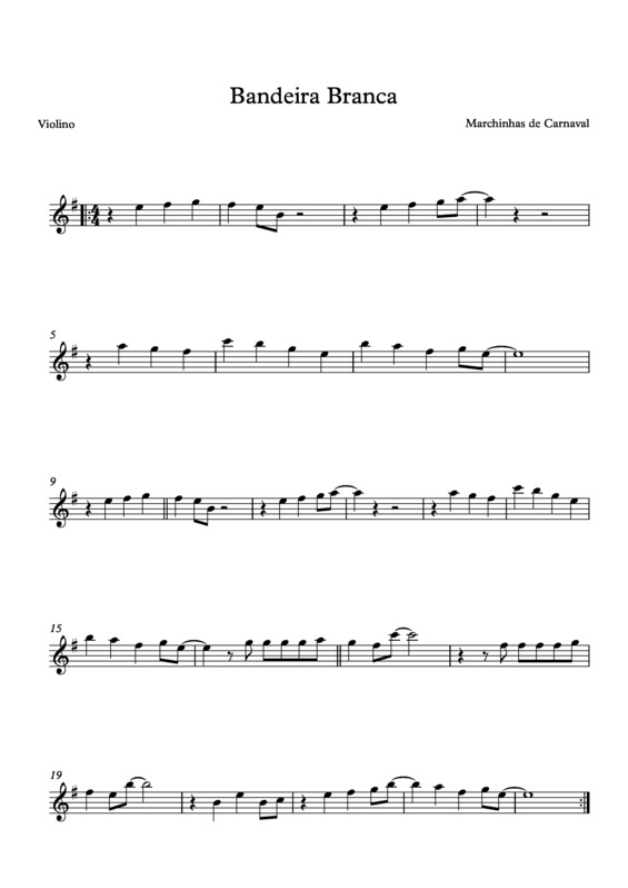 Partitura da música Bandeira Branca v.17