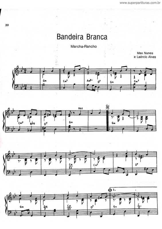 Partitura da música Bandeira Branca v.18