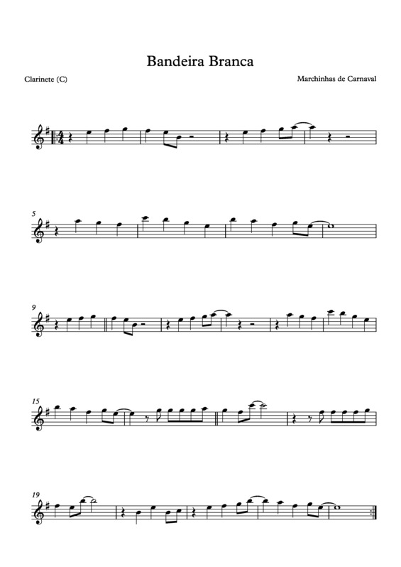 Partitura da música Bandeira Branca v.7