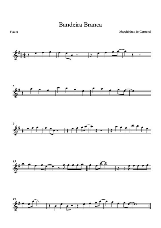 Partitura da música Bandeira Branca v.8