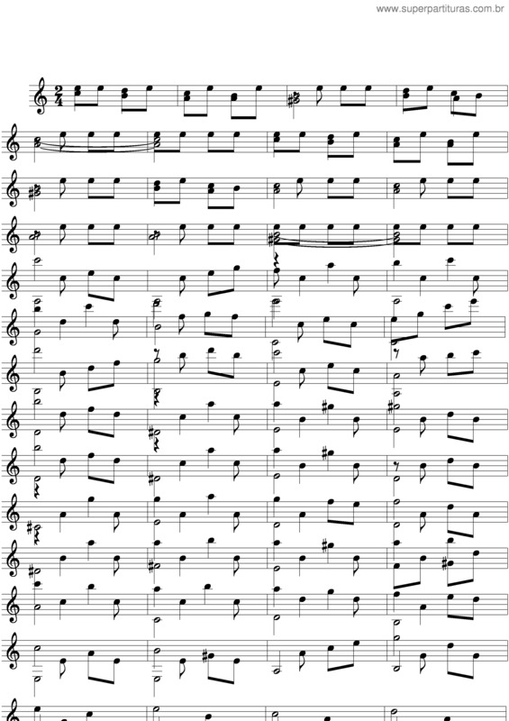 Partitura da música Baquiana