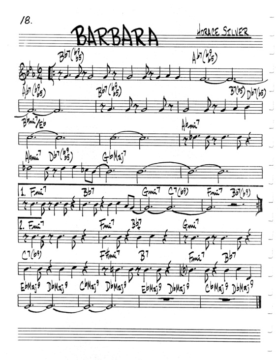 Partitura da música Barbara v.5