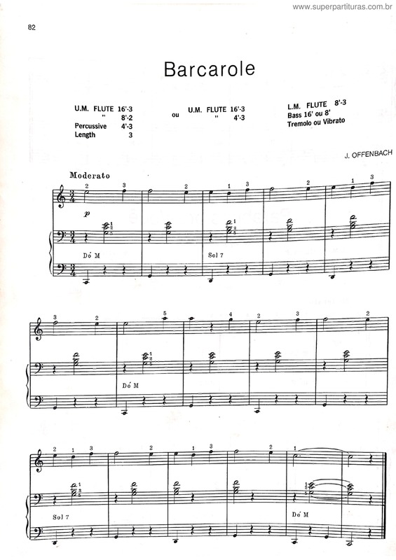 Partitura da música Barcarole v.4