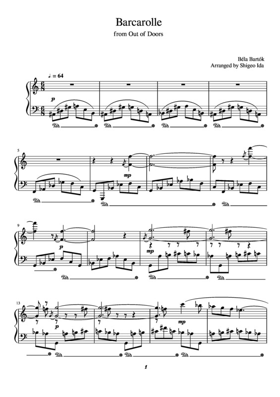 Partitura da música Barcarolle v.6