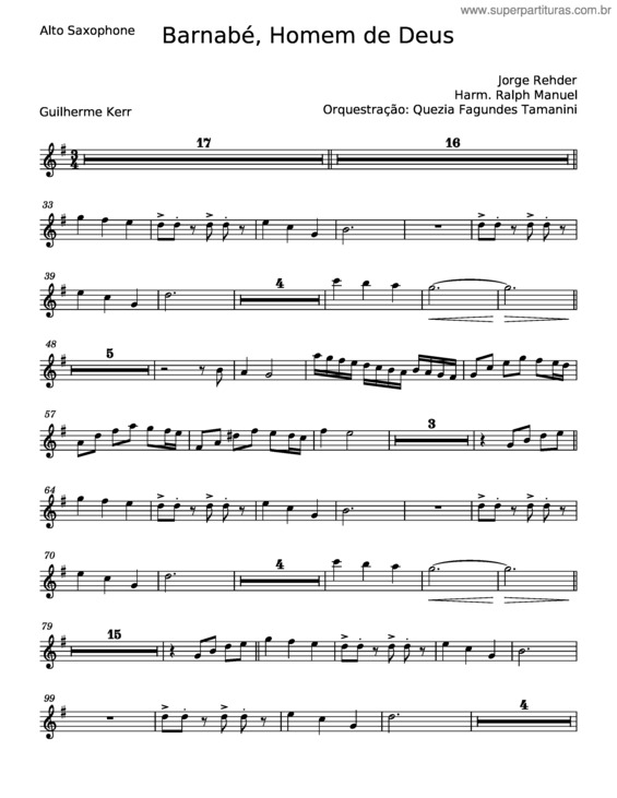 Partitura da música Barnabé, Homem De Deus v.4