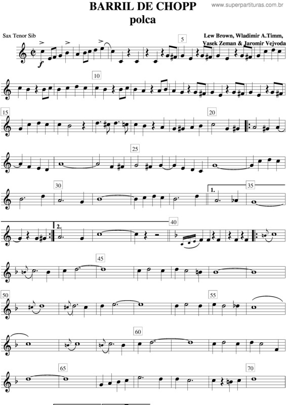 Partitura da música Barril De Chopp