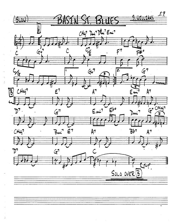 Partitura da música Basin St Blues v.8