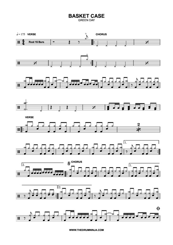 Partitura da música Basket Case v.2