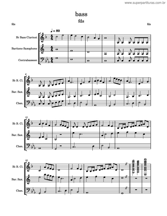 Partitura da música Bass