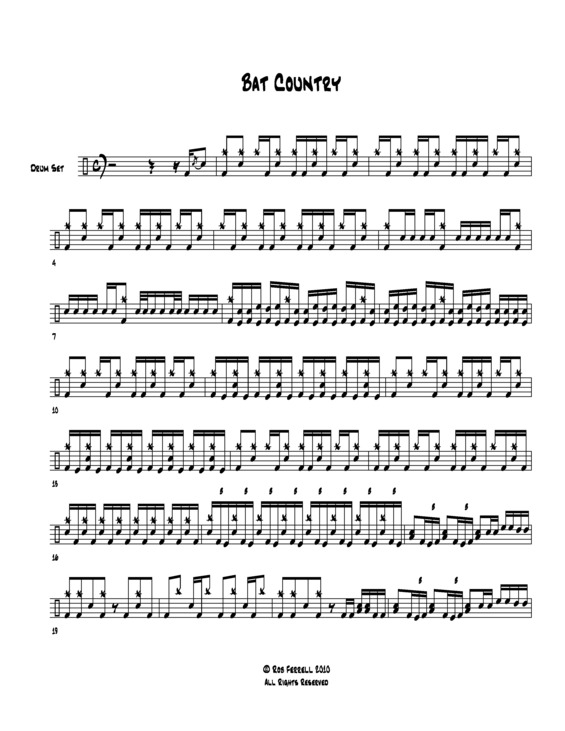 Partitura da música Bat Country