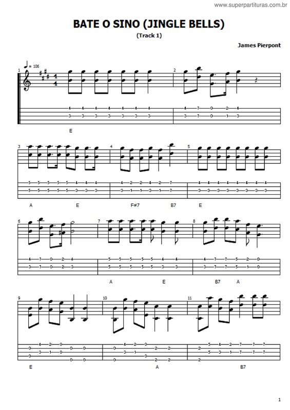 Jingle Bells Glockenspiel - Partituras - Cantorion - Partituras grátis