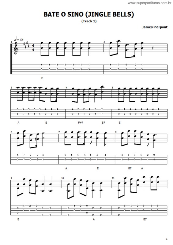 Partitura da música Bate o Sino v.2