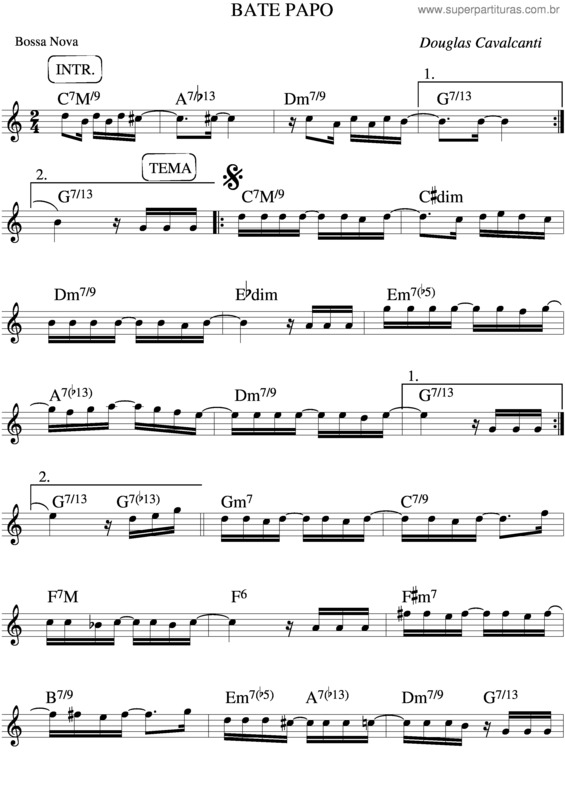 Partitura da música Bate Papo