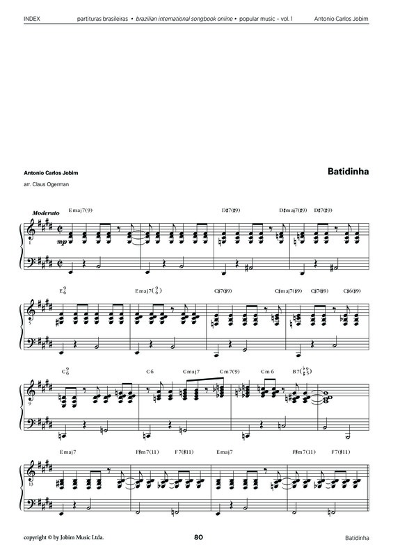 Partitura da música Batidinha