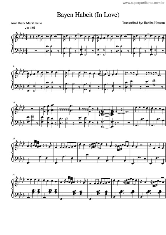 Partitura da música Bayen Habeit  In Love
