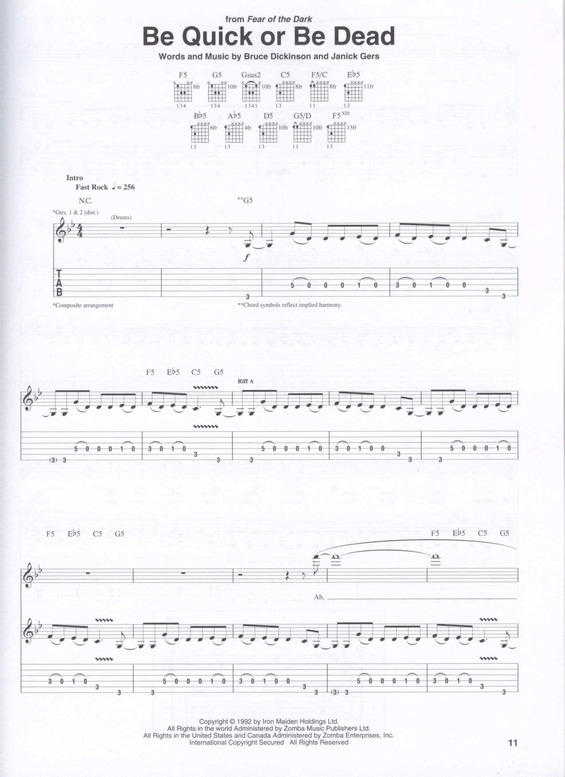 Partitura da música Be Quick Or Be Dead