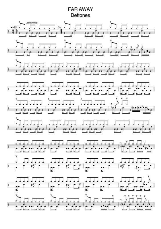 Partitura da música Be Quiet And Drive (Far Away)