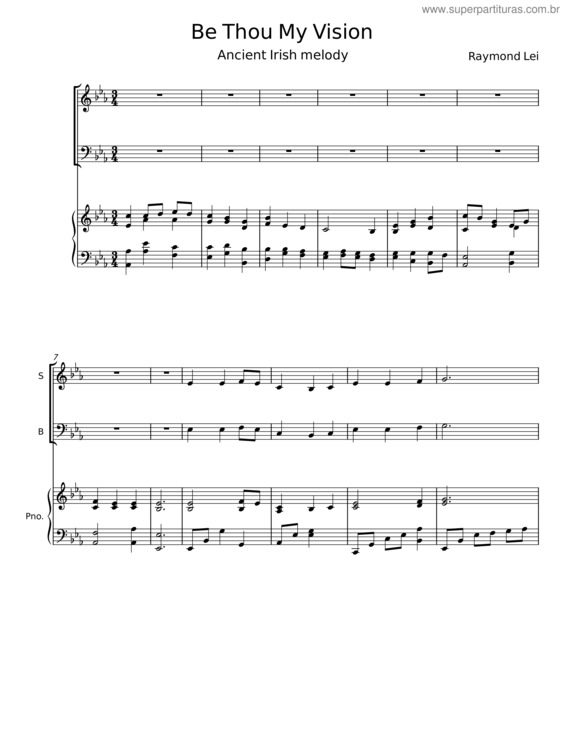 Partitura da música Be Thou My Vision v.2