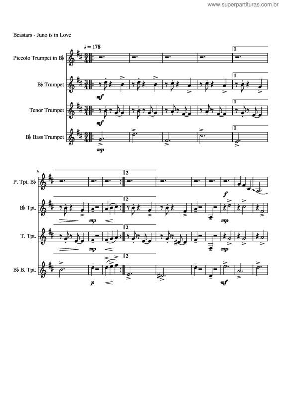 Partitura da música Beastars – Juno Is In Love