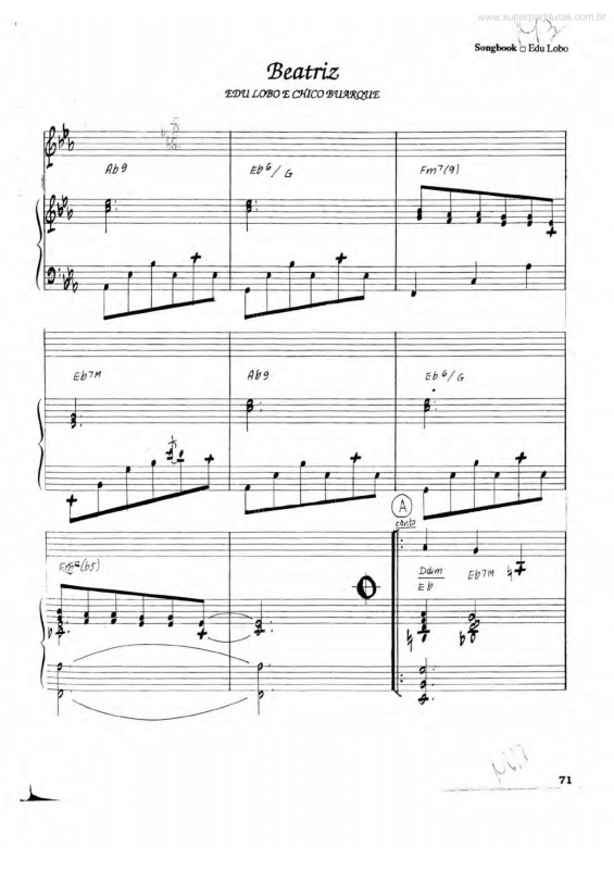 Partitura da música Beatriz v.6