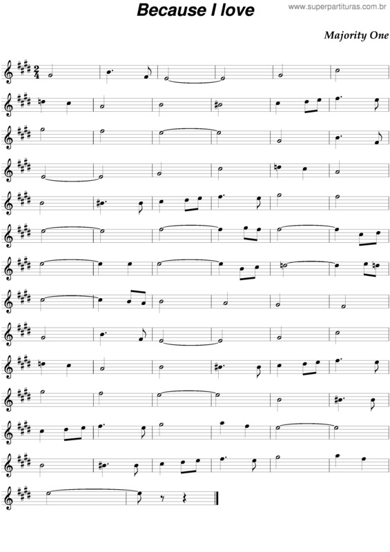 Partitura da música Because I Love