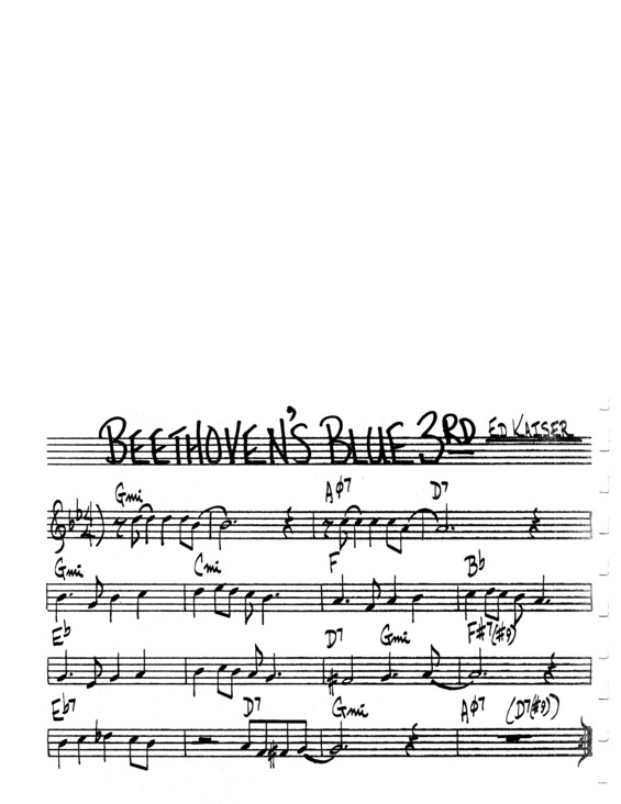 Partitura da música Beethovens Blue 3rd v.3