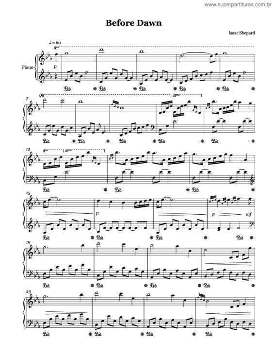 Partitura da música Before Dawn