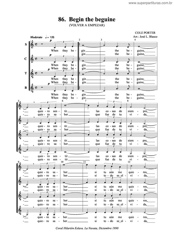 Partitura da música Begin The Beguine v.3