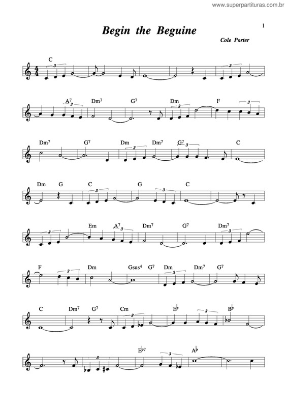 Partitura da música Begin The Beguine v.6