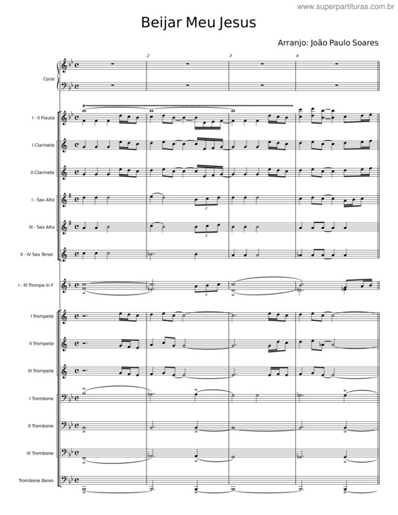 Partitura da música Beijar Meu Jesus