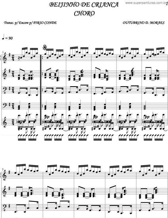 Partitura da música Beijinho De Criança