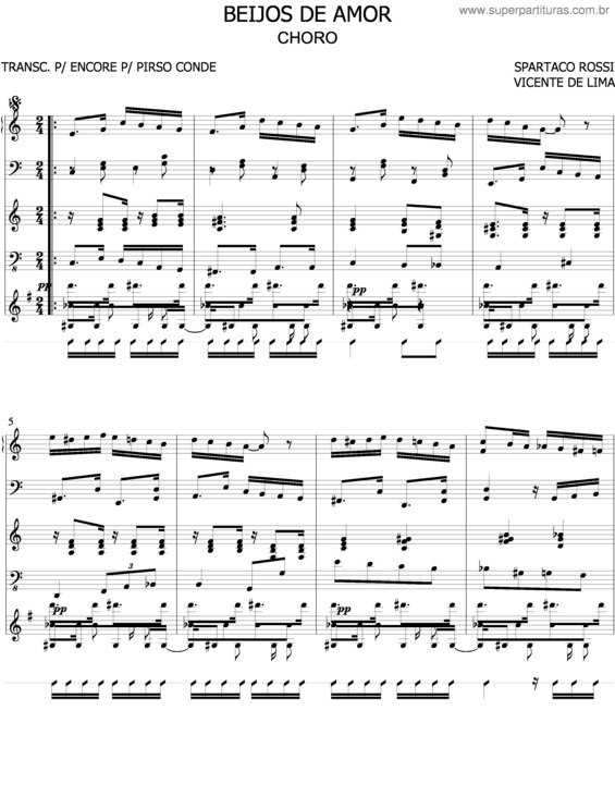 Partitura da música Beijos De Amor v.2