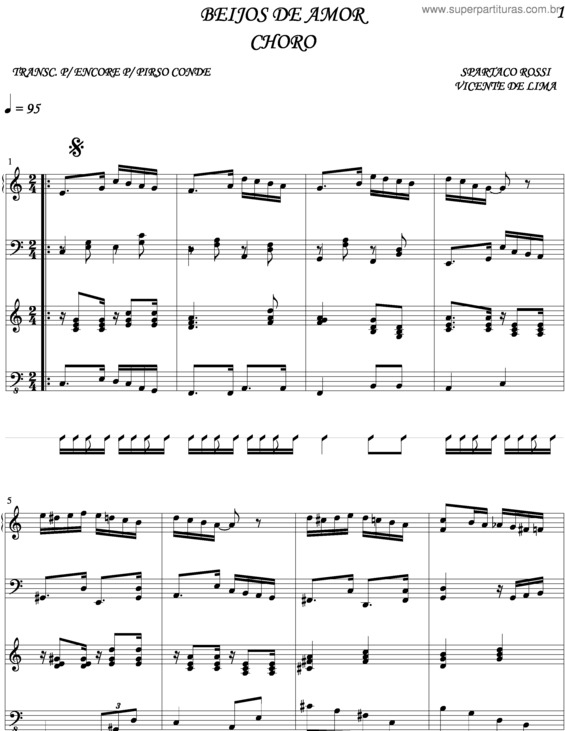 Partitura da música Beijos De Amor v.3