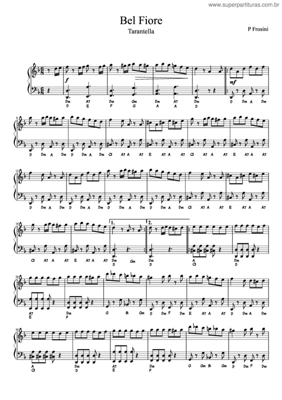 Partitura da música Bel Fiore