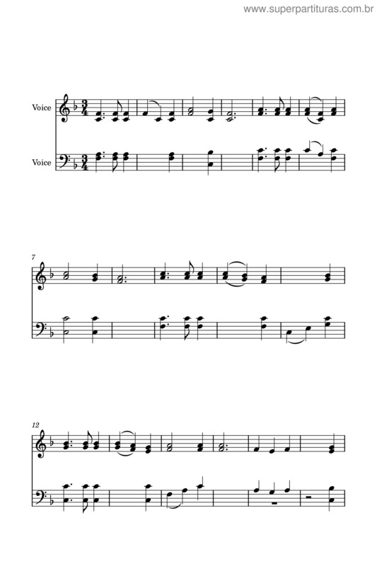 Partitura da música Bela Sião