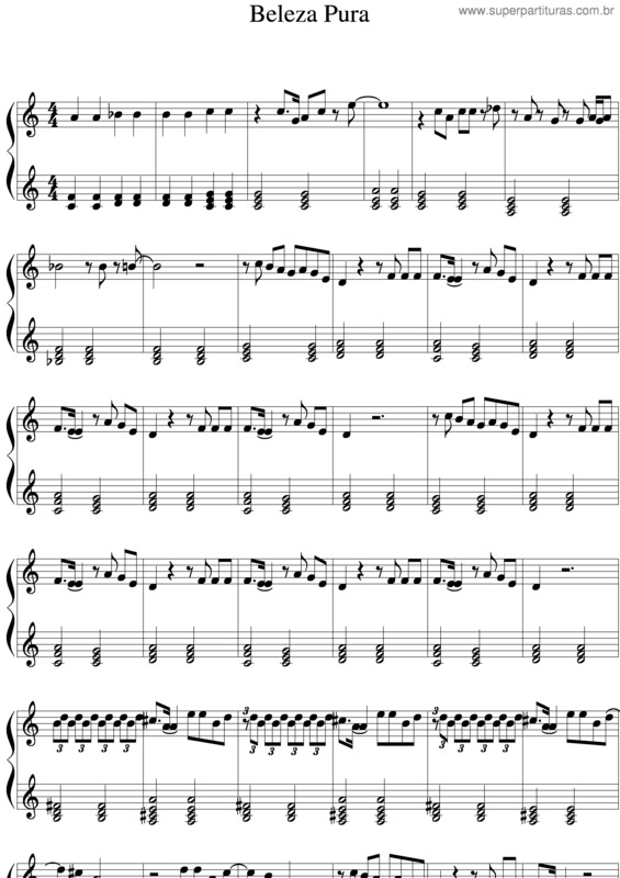 Partitura da música Beleza Pura v.2