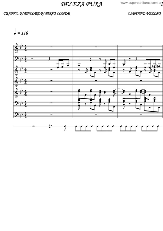 Partitura da música Beleza Pura v.3