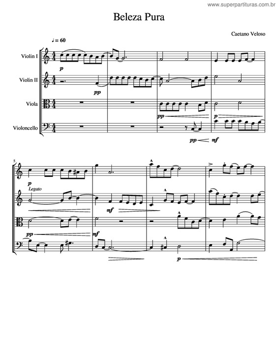 Partitura da música Beleza Pura v.4