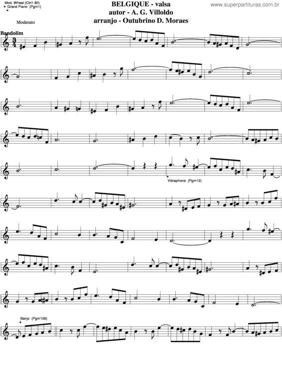 Partitura da música Belgigue