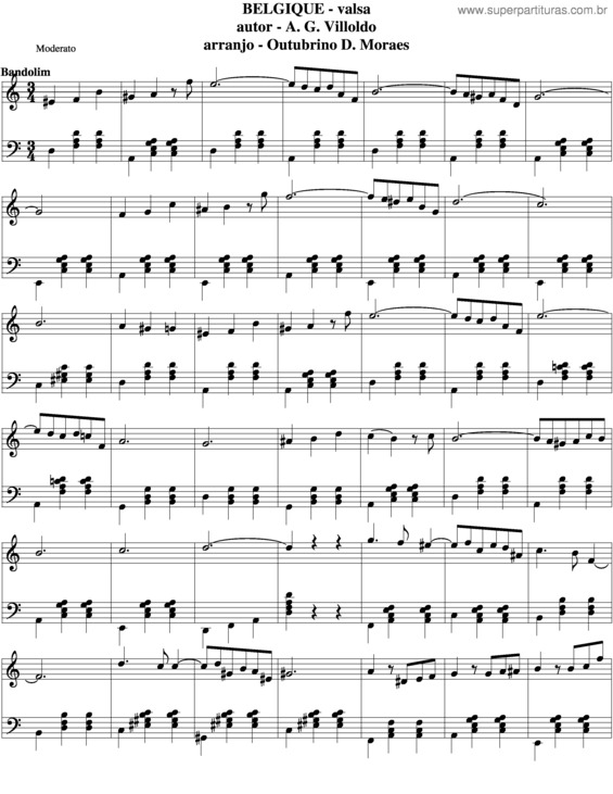 Partitura da música Belgique v.2