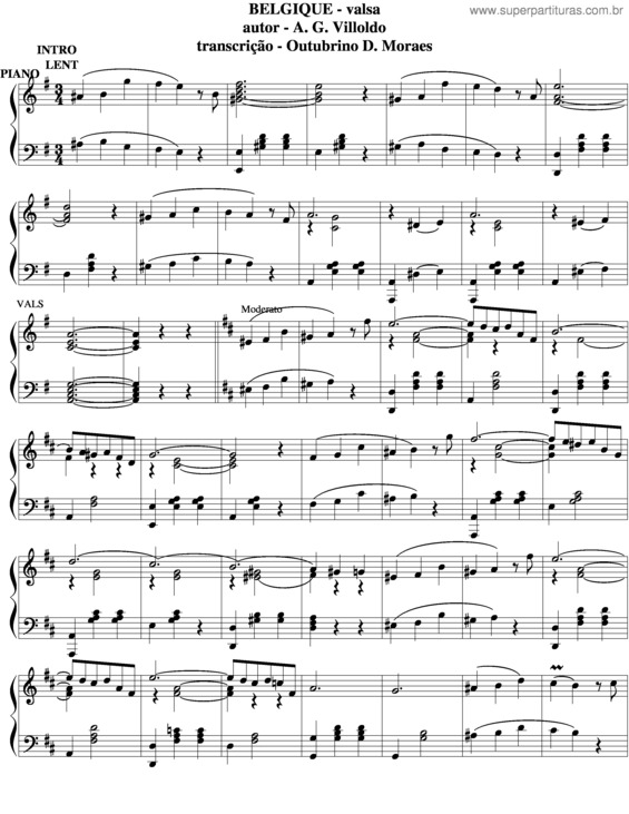 Partitura da música Belgique v.3