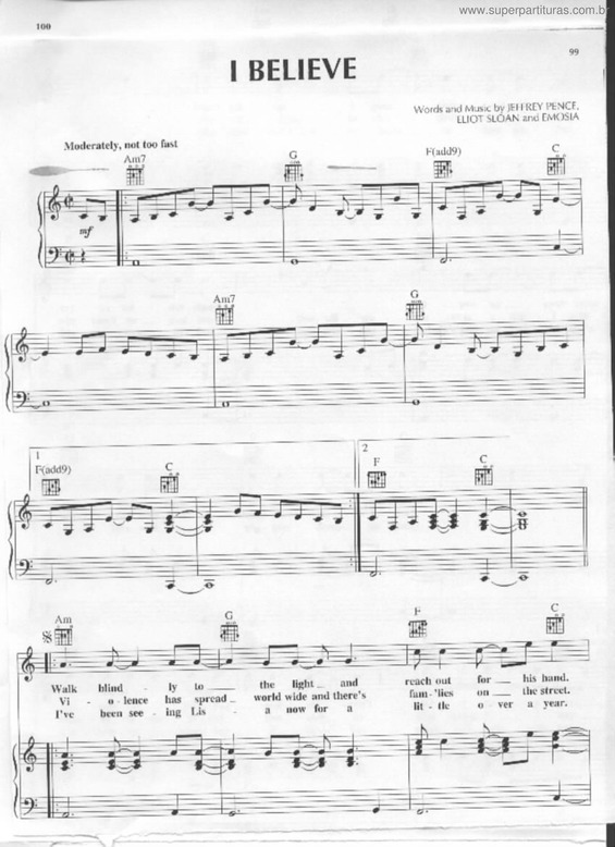 Partitura da música Believe v.8