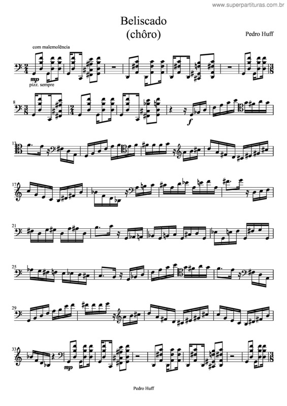 Partitura da música Beliscado