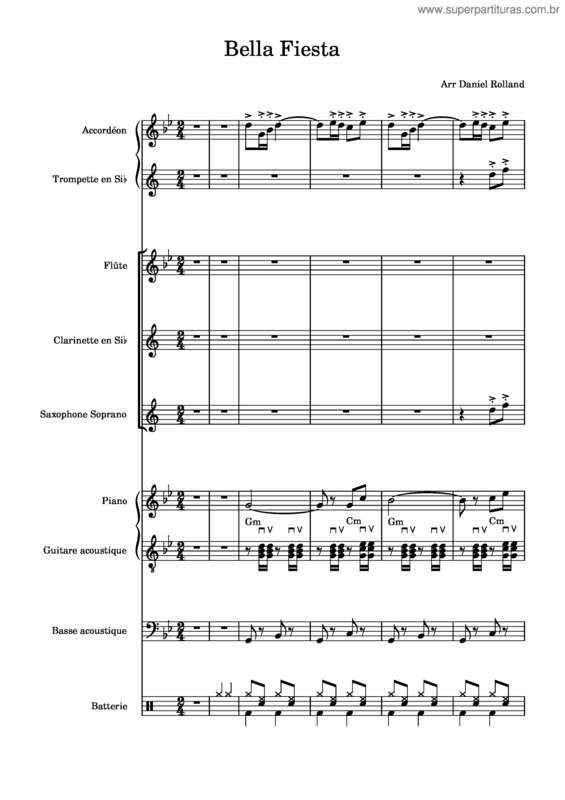 Partitura da música Bella Fiesta – Arr.