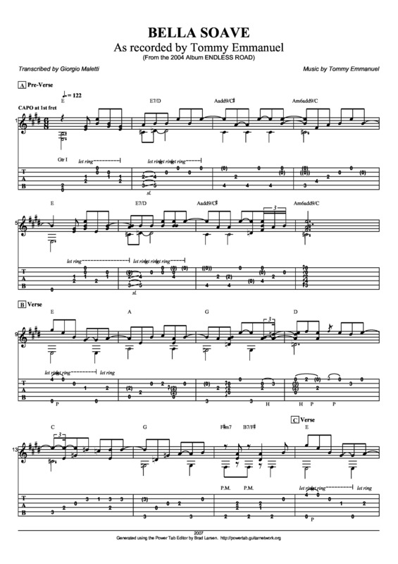 Partitura da música Bella Soave