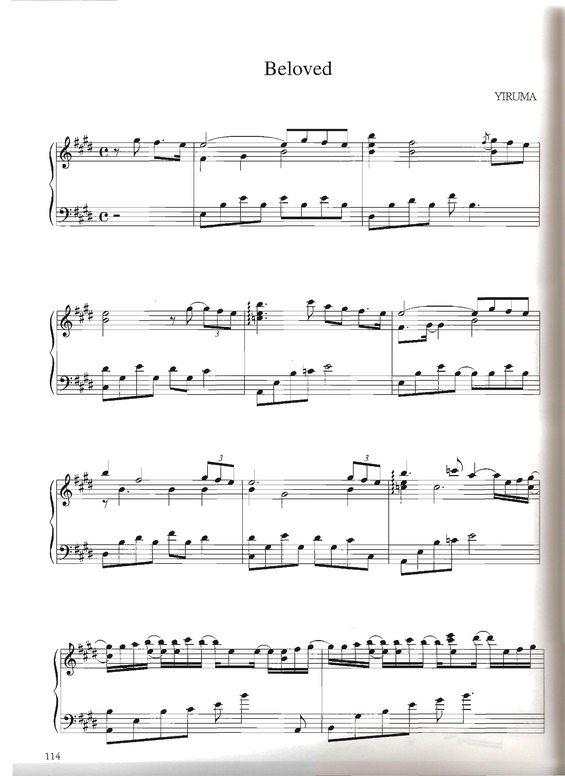 Partitura da música Beloved v.3