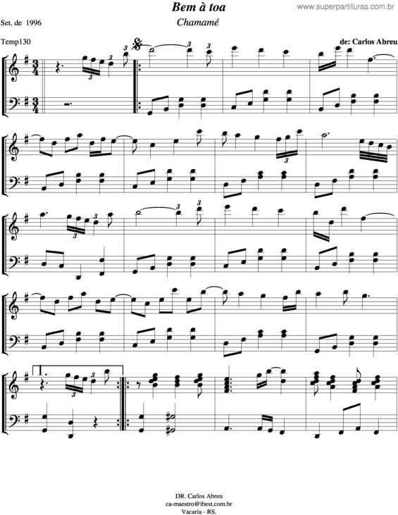 Partitura da música Bem À Toa